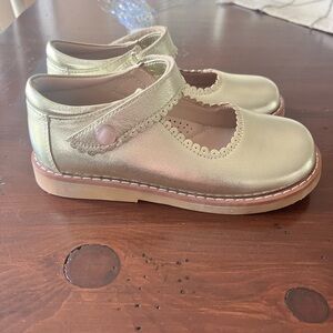 Elephantito Shimmering Gold Mary Jane Shoes